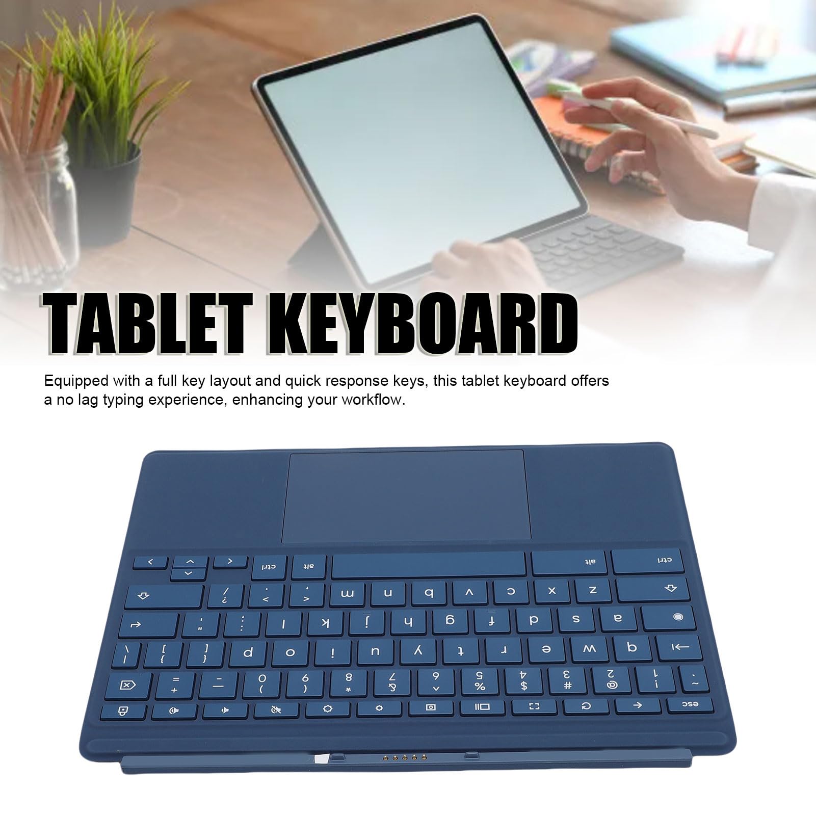 Annadue Ultra Slim Bluetooth Keyboard, Przenośna Mini Bezprzewodowa Klawiatura z Akcentem Touchpad dla Chromebook X2
