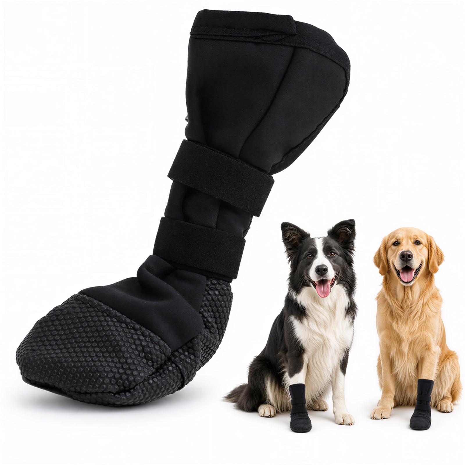 Dog Boots for Injured Paws Waterproof, Recovery Paw Protector M Size