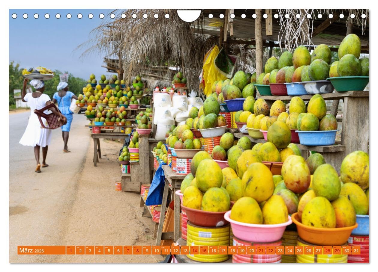 Ghana - Faszination Westafrika (Wandkalender 2026 DIN A4 quer), CALVENDO Monatskalender: Dieser Kalender ist eine Hommage an die Schönheit und Vielfalt Ghanas. (CALVENDO Orte)