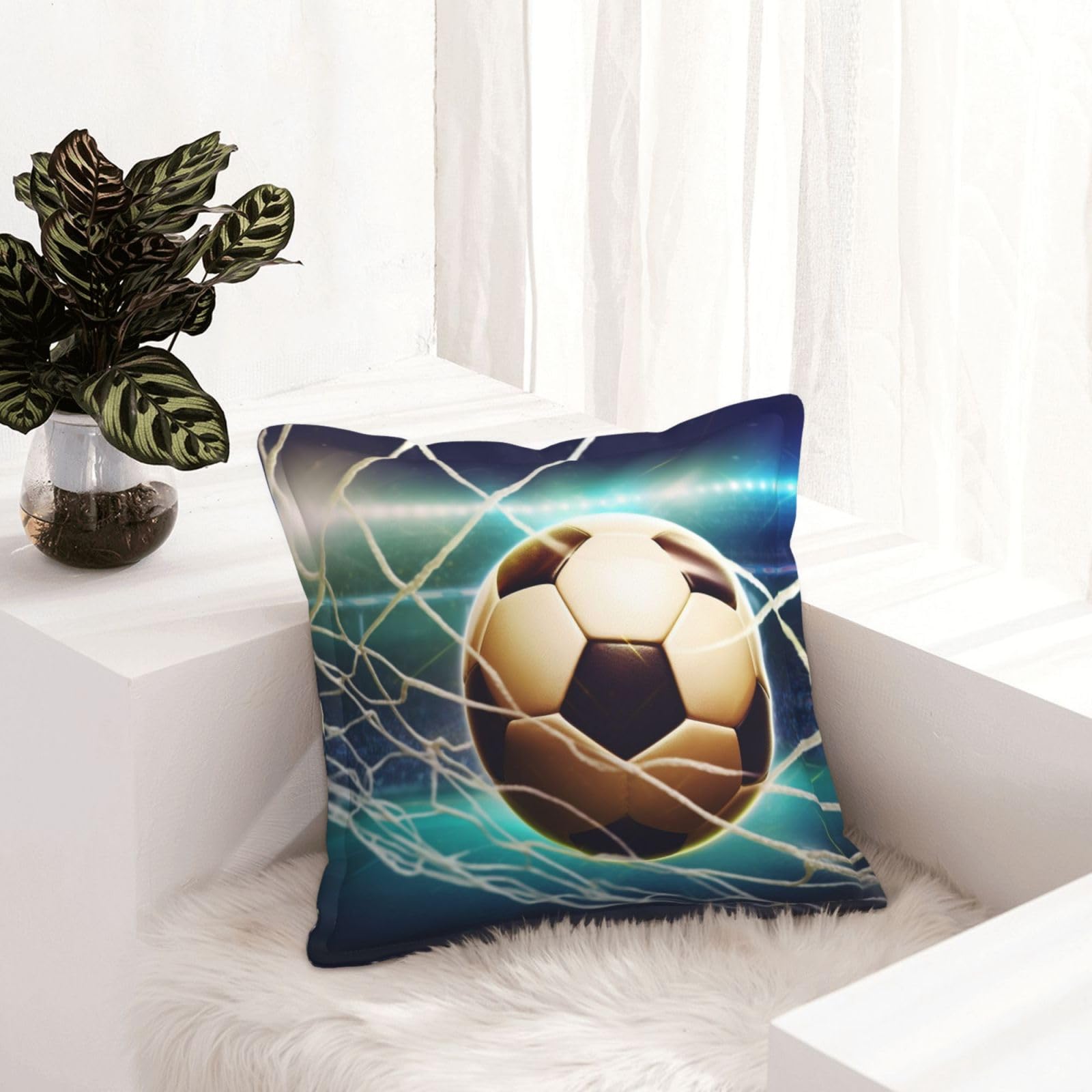 Housse de coussin en similicuir rustique et moderne pour salon chic