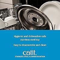 Vista 4 de Catit LED Flower Fountain with Triple Action Filter, Cat Drinking Water Fountain, 3 L