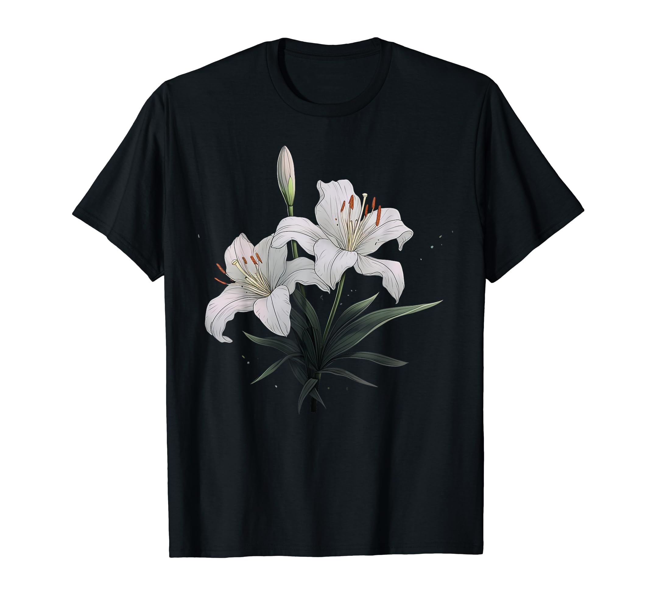 Amazon | ユリの花にユリの恋人 Tシャツ | Tシャツ・カットソー 通販