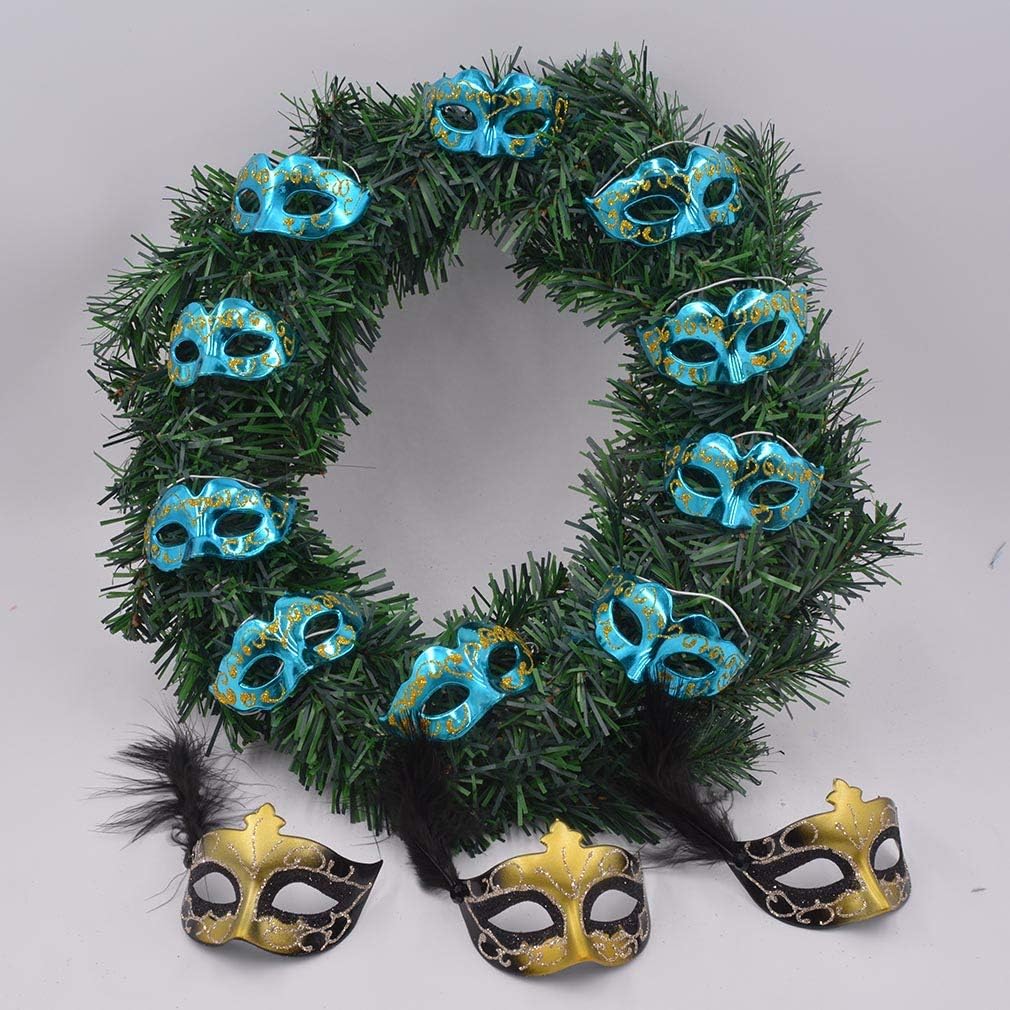 Miniatura 5 de 12PCS Mini Masks Party Decoration for Halloween Mardi Gras Birthday Party Cupcake Topper Novelty Gifts