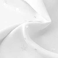 Vista 5 de BGment - Cortinas opacas para dormitorio infantil, con ojales, con aislamiento térmico, estampado de estrellas plateadas, para oscurecer