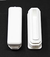Vista 5 de Tapa rectangular blanca de plástico de 1/2 x 1-1/2 pulgadas, tapón de acabado, tapa de extremo de tubo de tubo, universal para silla duradera (2)