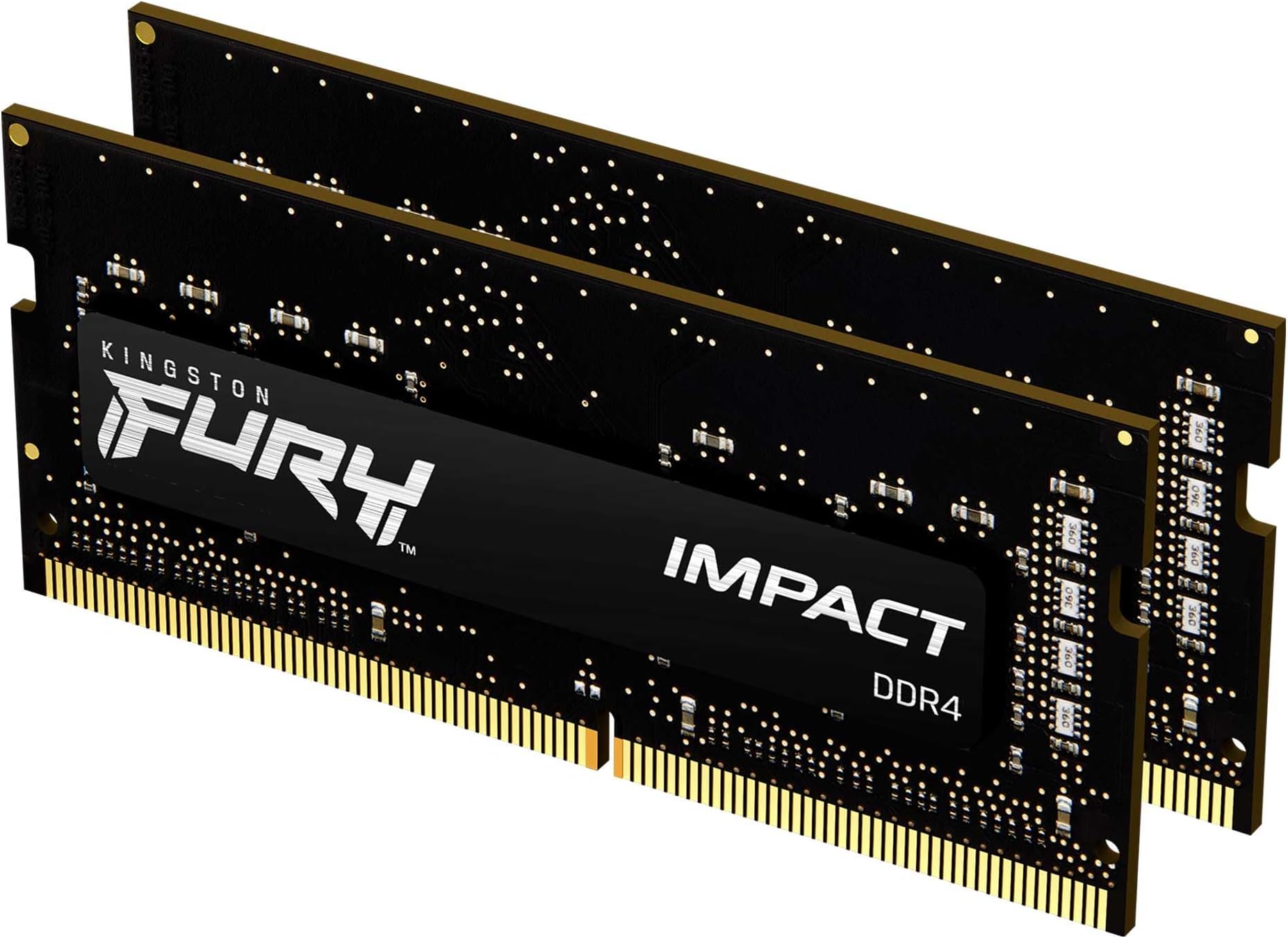 Kingston FURY Impact 32 GB (2 x 16 GB) 3200MHz DDR4 CL20 Laptop Memory Kit of 2 KF432S20IBK2/32