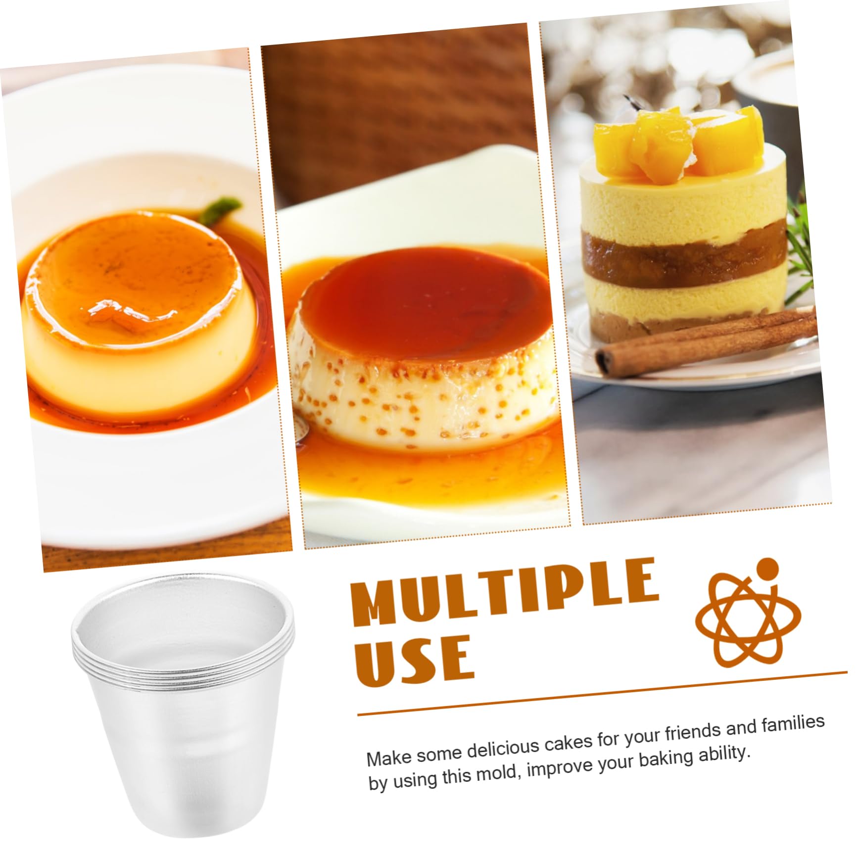ABOOFAN 20 Stk Puddingform antihaft backblech küchenhelfee braten Kuchenform Käsekuchen Backzubehör Puddingbecher für den Haushalt kleiner Kuchen Aluminiumlegierung Pfanne Westernpokal b04