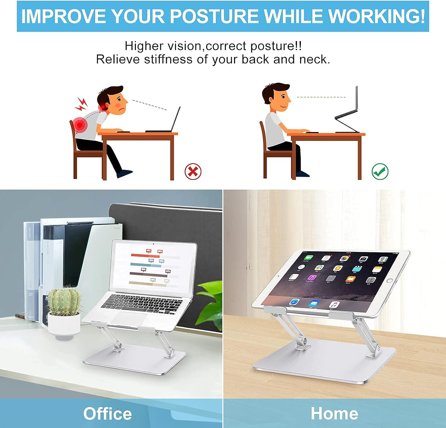 60% Off Discount Aluminum Laptop Stand, Ergonomic Laptop Holder, Portable Computer Stand with Heat-Vent, Compatible with MacBook, Air, Pro, Hp, Dell, Sumsung All Laptop 10-17 - Silver Black Friday Clearance Aluminum Laptop Stand, Ergonomic Laptop Holder, Portable Computer Stand with Heat-Vent, Compatible with MacBook, Air, Pro, Hp, Dell, Sumsung All Laptop 10-17 - Silver