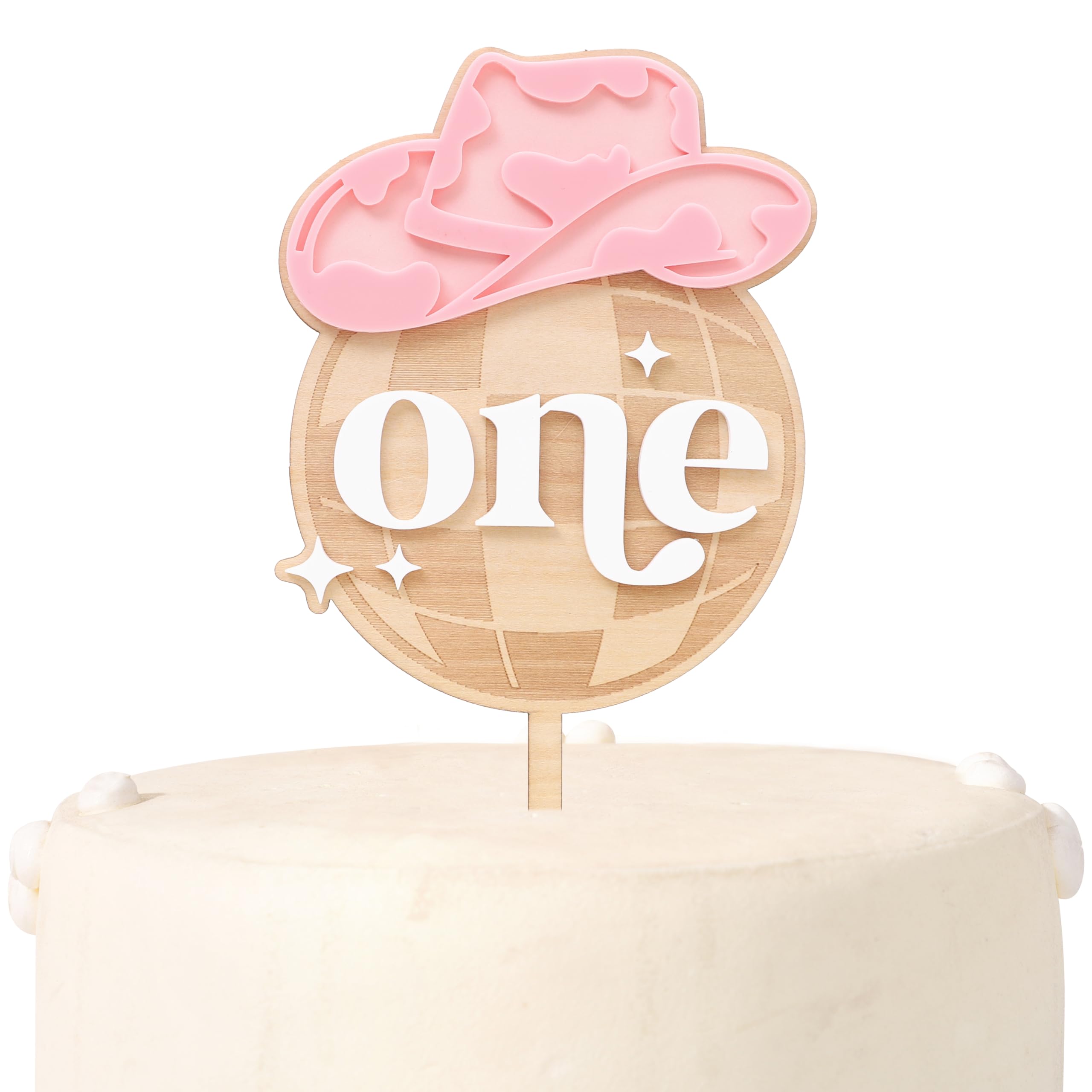 Disco Cowgirl 1st Birthday Cake Topper - Rodeo Girl Birthday Decor, Cowgirl First Birthday Decorations, Girls My First Rodeo One Cake Topper