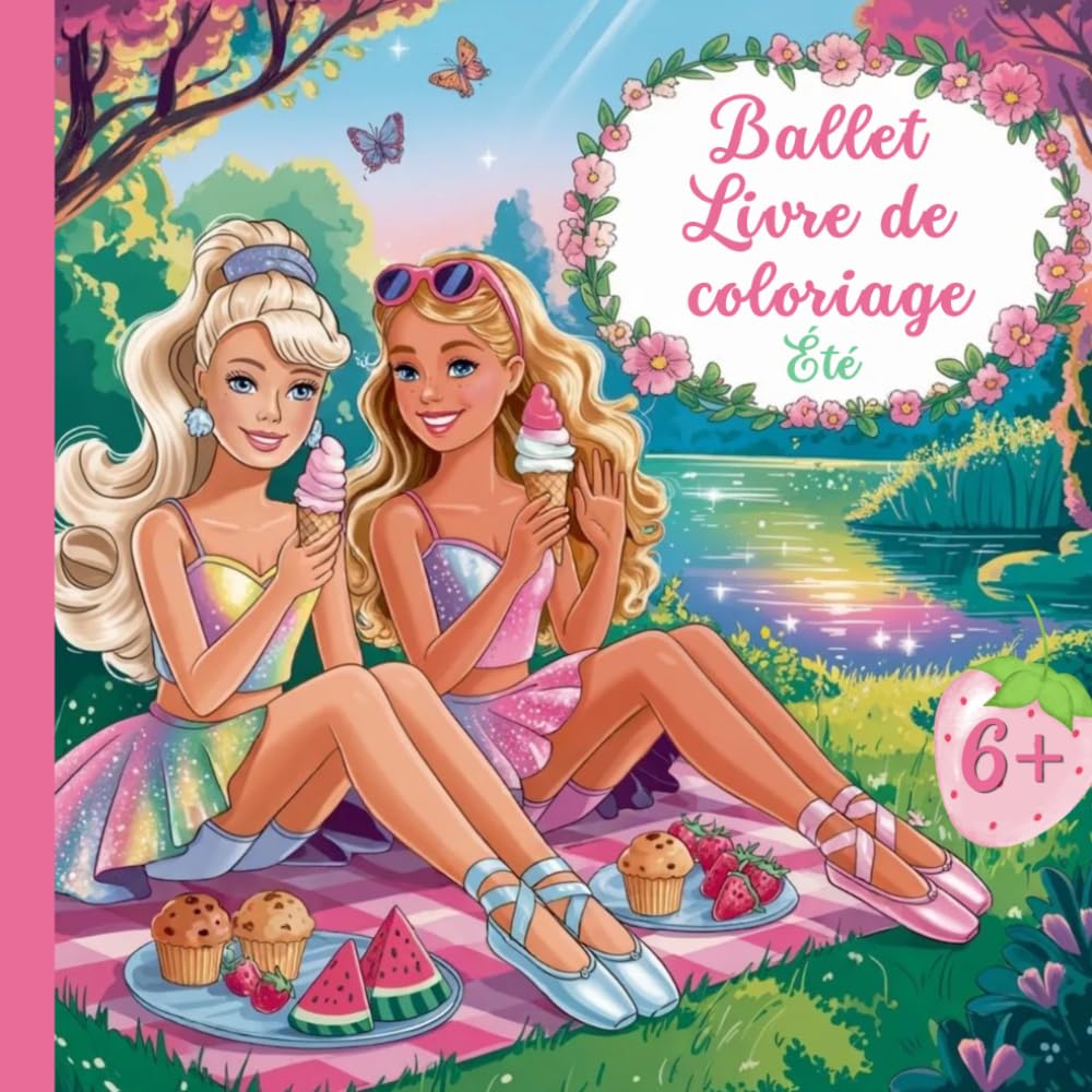 Ballet- Livre de coloriage - Été - pour enfants dès 6 ans: Ballerines, danse et plaisirs d’été – charmant album à colorier rempli de joyeux motifs ... au quotidien et pendant les vacances d’été