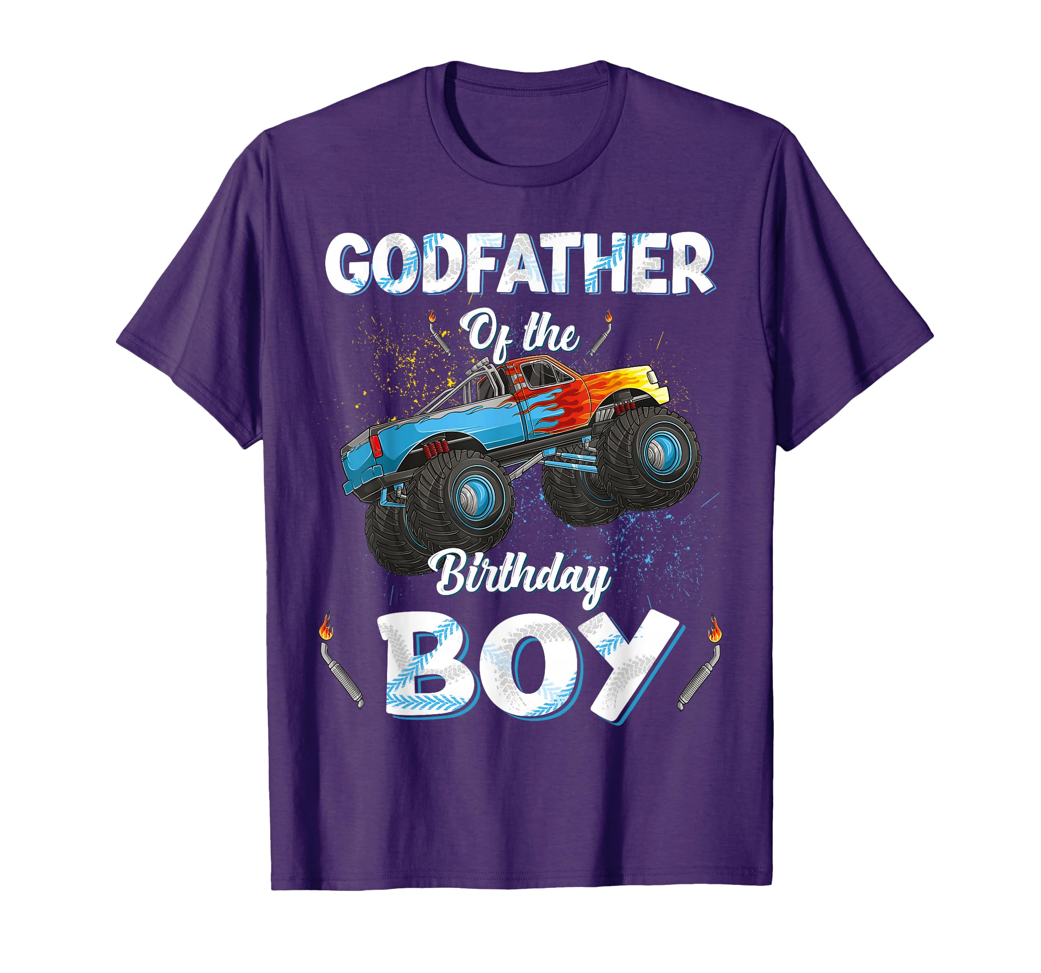 Godfather Of The Birthday Boy Monster Truck Bday Party Men T-Shirt