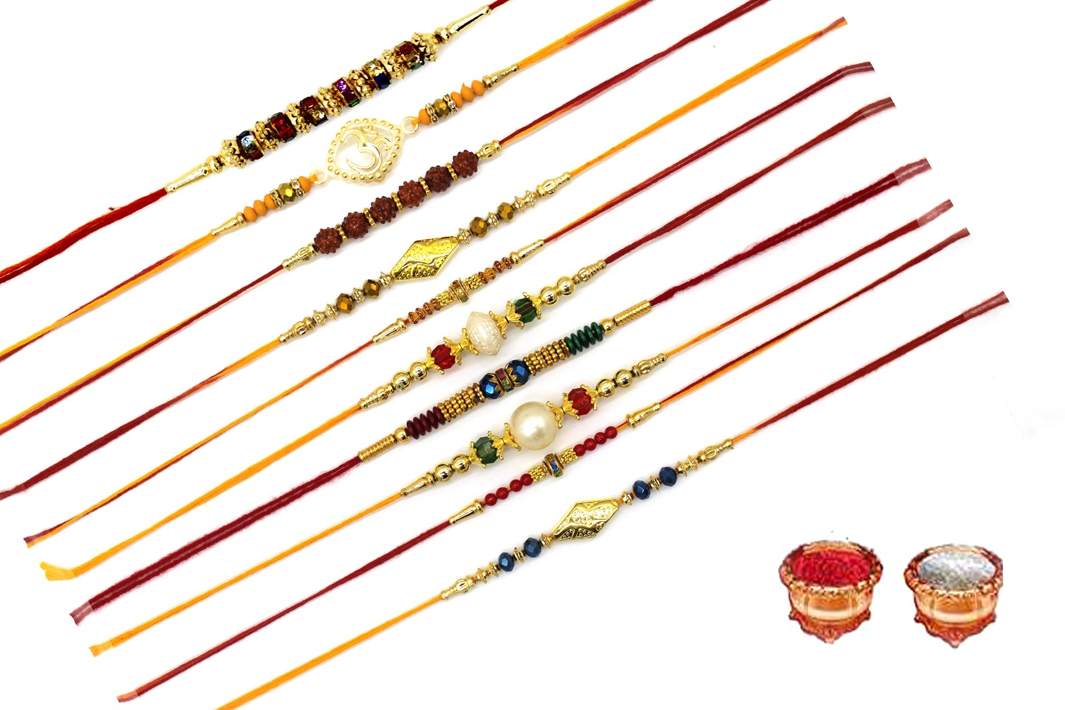 Shining Angel Designer Rakhi Combo Set For Bhai/Bhaiya/Brother (Pack of 10 Rakhi, 1 Pack Roli chawal) (B099XCDTNS) Amazon Price History, Amazon Price Tracker