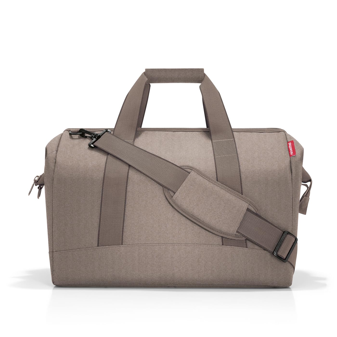 reisenthel Allrounder L - Versatile Doctor's Bag for Travel, Work or Leisure - with Functional Stylish Design, Herringbone Mocha, Standard Size, Modern