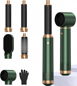 Upgrade Hair Dryer Brush Set Negative Ion 5 in 1 Blow Dryer Brush, Air Styler Curling Wrap Air Curler, Hot Air Brush Curling Iron Hair Styling Tools As A Gift for Straight/Curl/Dry/Smooth