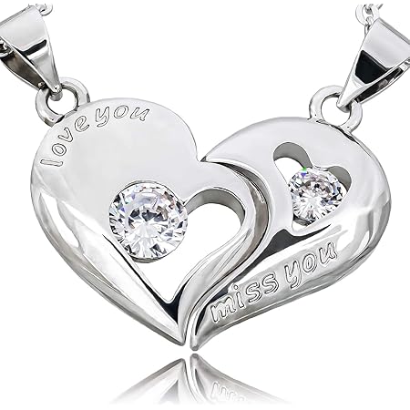 Amazon Felicitations ペアネックレス カップル ステンレス メンズ レディース ジュエリー ネックレス お手入れクロス付き Br J002 ペアネックレス ネックレス 通販