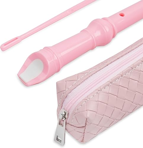 Miniatura 182 de Flauta para principiantes, niños y adultos, 8 agujeros, soprano, con varilla de limpieza y funda de cuero para estudiantes, entretenimiento en casa