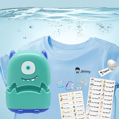 Ogelz Sello de nombre para ropa de niños el sello de nombre personalizado etiqueta de etiqueta para ropa preescolar guardería hogar lavadora