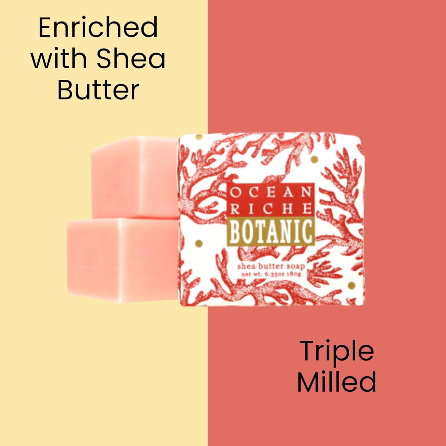Greenwich Bay Mini Botanical Soap Bars – 12 Pack 1.9 oz Each – Individually Wrapped Guest Soaps for Airbnb, Spa, Travel, Bath – Travel Size Bar Soap Set, Ocean Riche