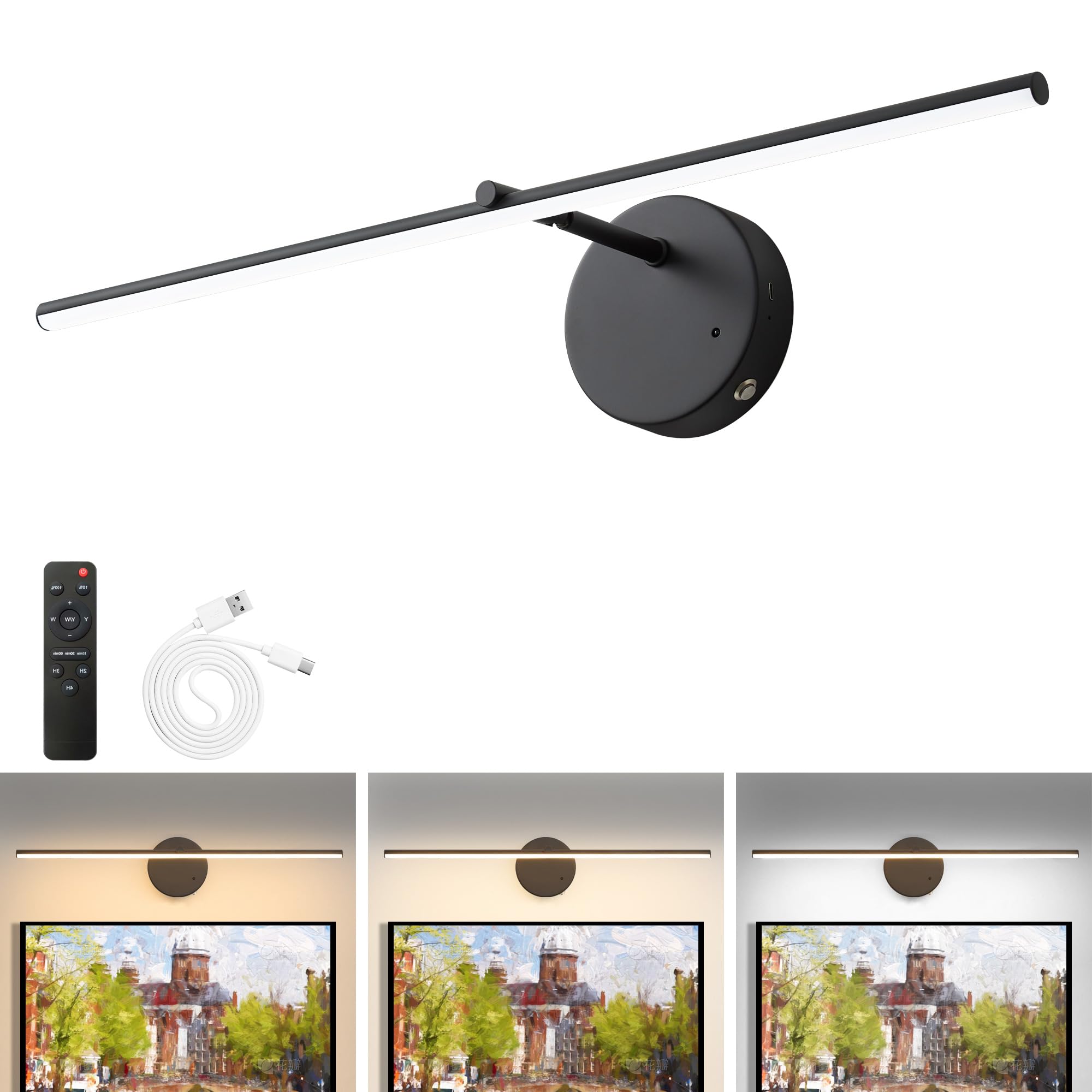 Illuminazione LED ricaricabile senza fili con telecomando