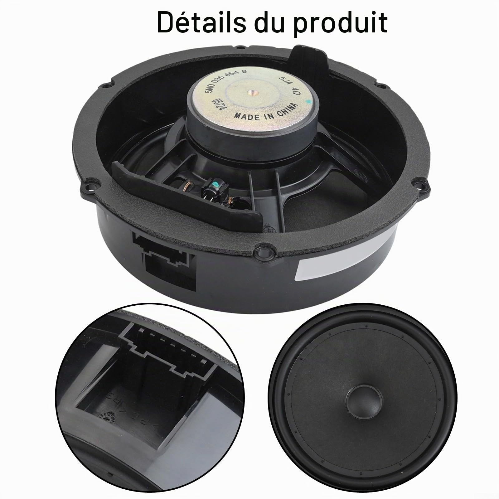 YJDOORPLAY Haut-parleur Woofer Intérieur de Véhicule 5N0035454B 5N0035453C pour Tiguan 2009-2019 (Avant)