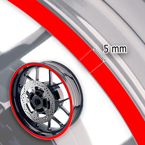 Miniatura 5 de Pegatinas para llantas exteriores de 17 pulgadas, compatibles con YZF R125 MT125 MT07 MT10 MT25 FZ25 MT03, color blanco