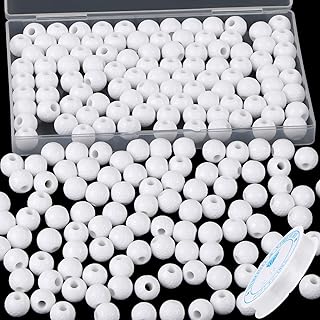 100pcs Golf Ball Beads with 5.5 Yard Elastic Rope,Acrylic Sports Beads D...