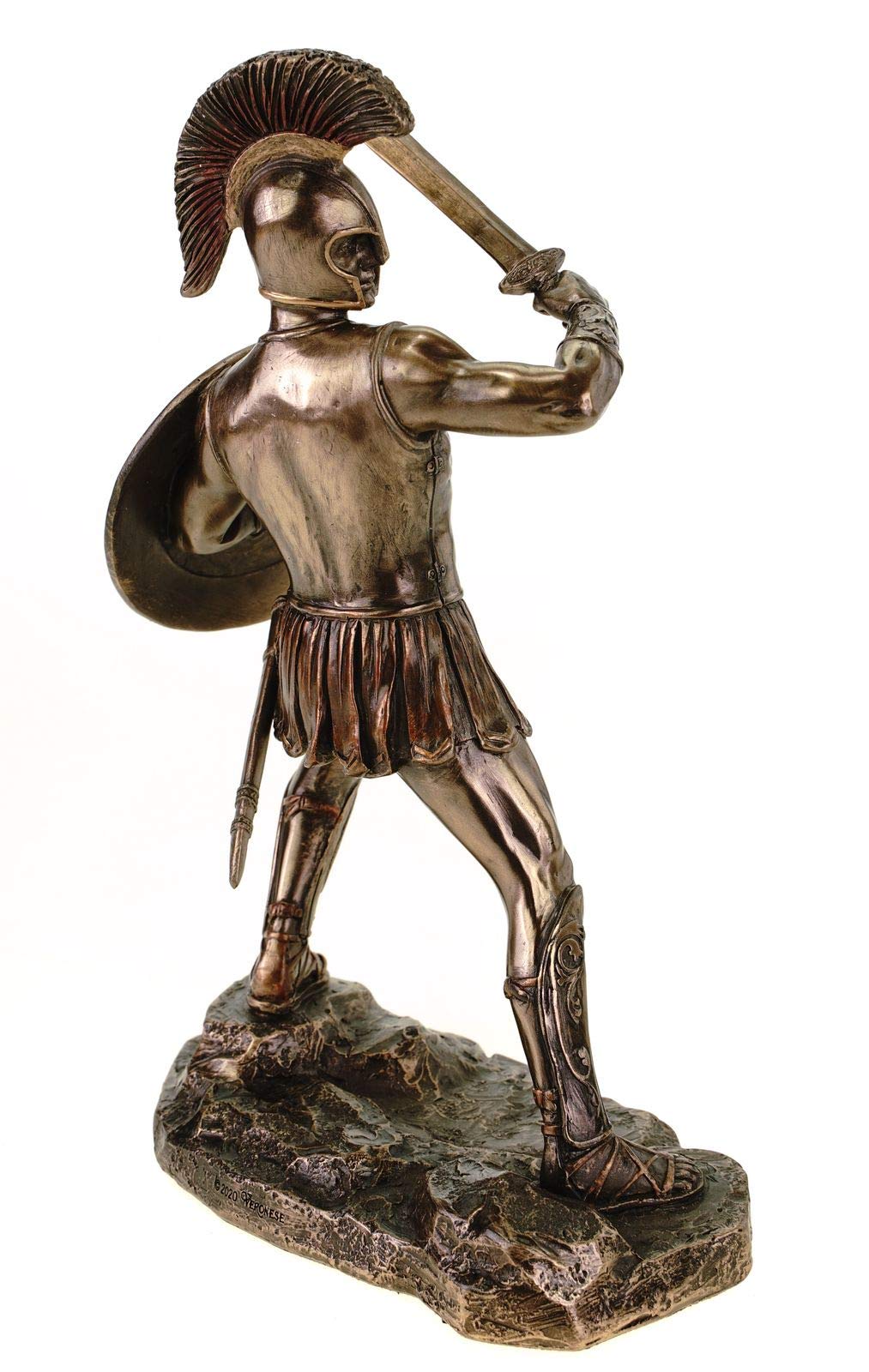 Veronese figurka hektora 24 cm brązowana ręcznie malowana Troja Grecja Achilles