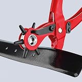 KNIPEX Revolving Punch Pliers Red Powder-Coated 220 mm, 90 70 220 EAN - 5