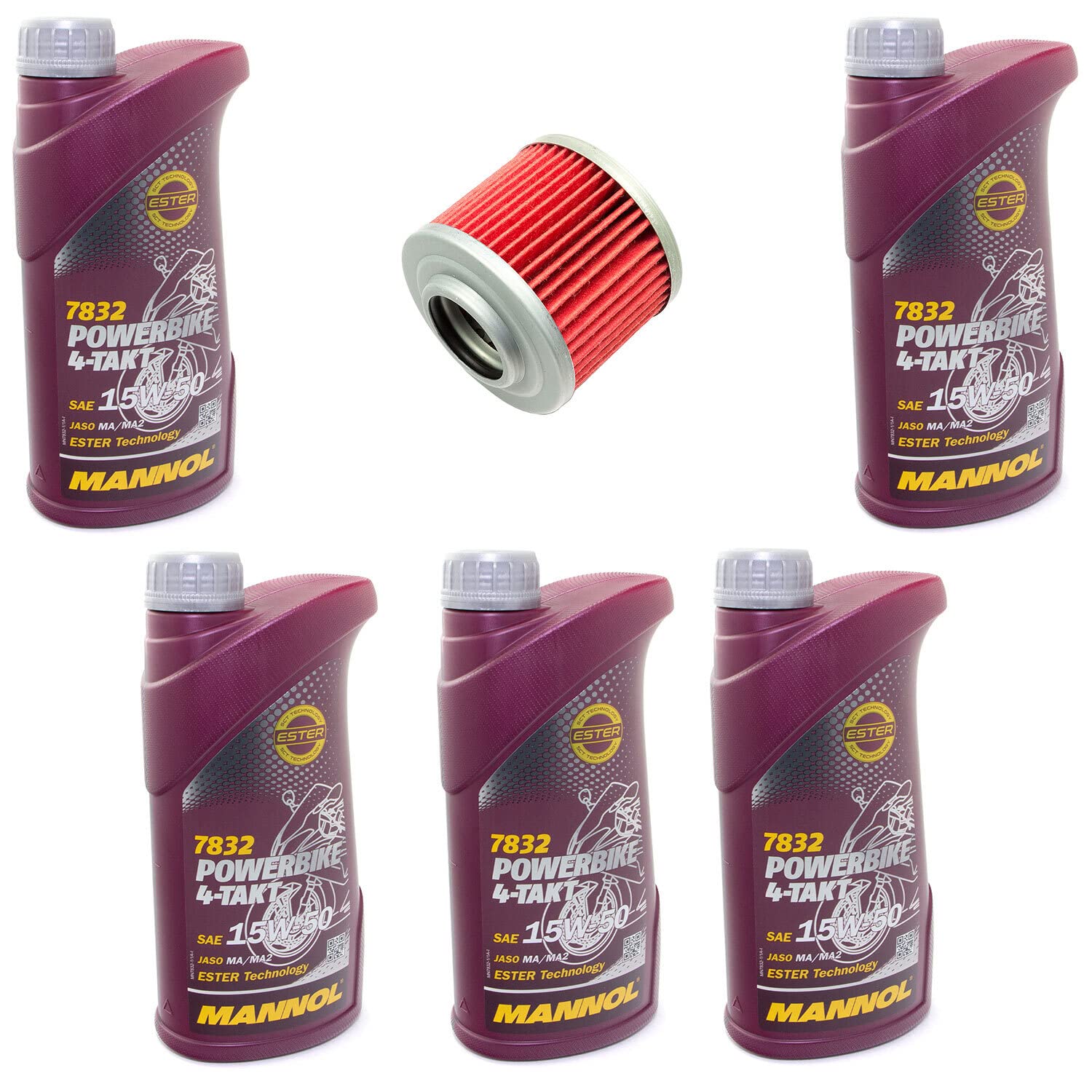 Motoröl Set 15W50 5 Liter + Ölfilter KN151 für BM W MZ/MUZ