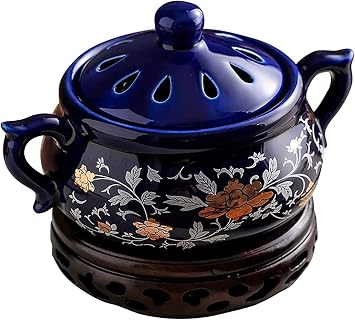 Timed Ceramic Electric Incense Burner, Temperature Adjustable Scented Oil Diffusers, Frankincense Resin Agarwood Candles Aroma Furnace, Home Office Bar Scented Warmer