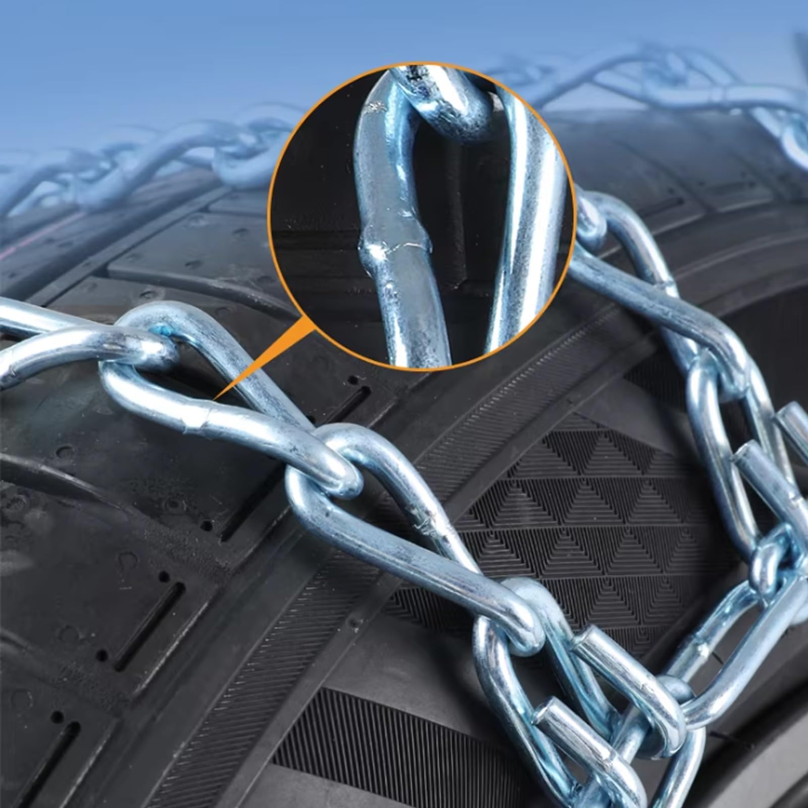 Cadenas de Nieve Universales, Cadenas Nieve Universales Coche Nieve for Llantas, Máximo Agarre Montaje Fácil, Cadenas Metálicas for Su Uso en Carreteras Heladas(275/40R22)