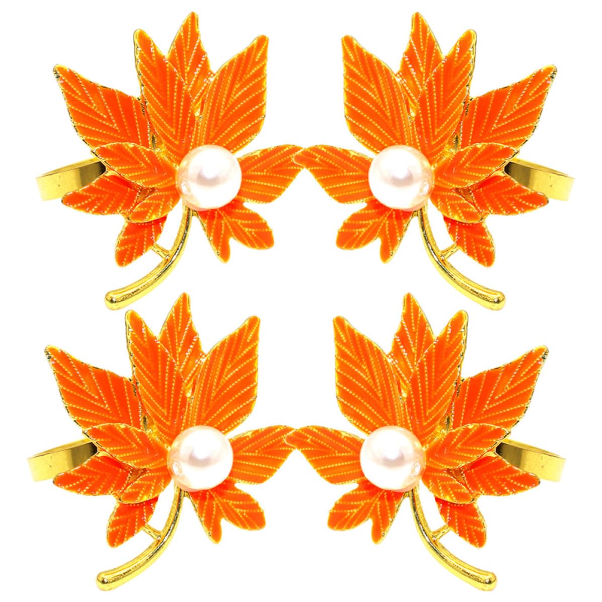 Servilleteros de hoja de arce para cenas de otoño y decoración elegante de mesas