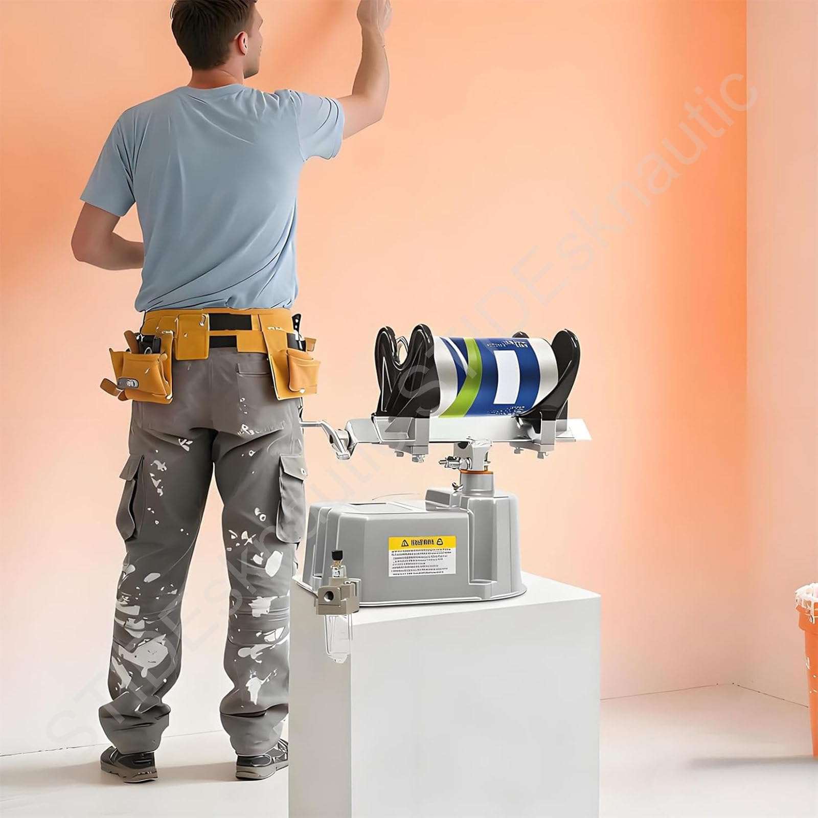 Mezclador neumático de Pintura de 1-5 L,Frecuencia de oscilación: 0-500 Veces/min,15 min/cubeta,Presión: 0,2-0,6 MPa,para Mezclar Pinturas y recubrimientos