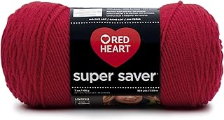 Red Heart E300.0319 Super Saver Economy Yarn, Cherry Red