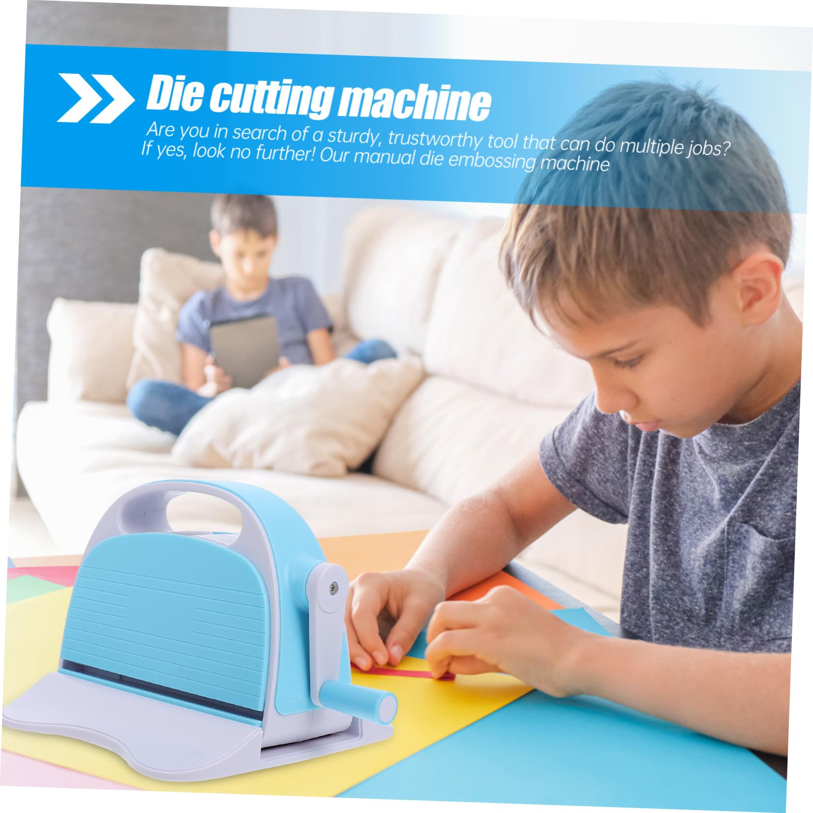 Máquina de Troquelado y Corte Manual para Scrapbooking, 1 Juego | Relieve y Estampado en Papel, Abs y Aleación, Uso DIY Infantil, Segura y Fácil de Manejar