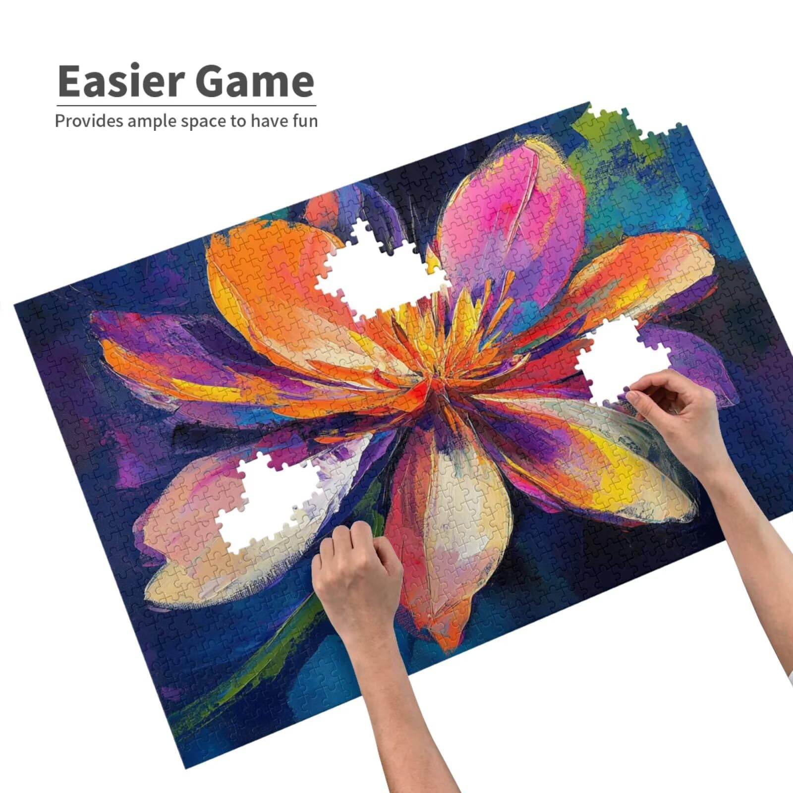 Puzzle 2000 Teile, Puzzle Erwachsene, Holzpuzzle Blume Impossible Jigsaw, Clevere Rätsel, HD Farbe Jigsaw mit Geschenkbox Verpackung for Room Decor, Geschenke für Frauen Farbe 100x70cm p-1206