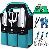 Kynup Garden Tools, 7 Piece Gardening Gift for Women&Men, Gardening Hand Tools Set, Ideal Gardening Supplies, Essentials, Garden Stuff, Rust-Proof, Stainless Steel, Aluminum Alloy Material...