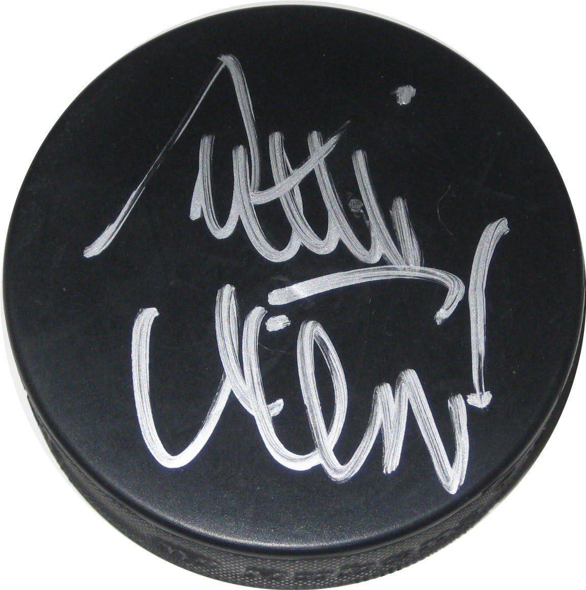 Antti Niemi Canadiens,Blackhawks,Sharks signed,autographed Hockey Puck