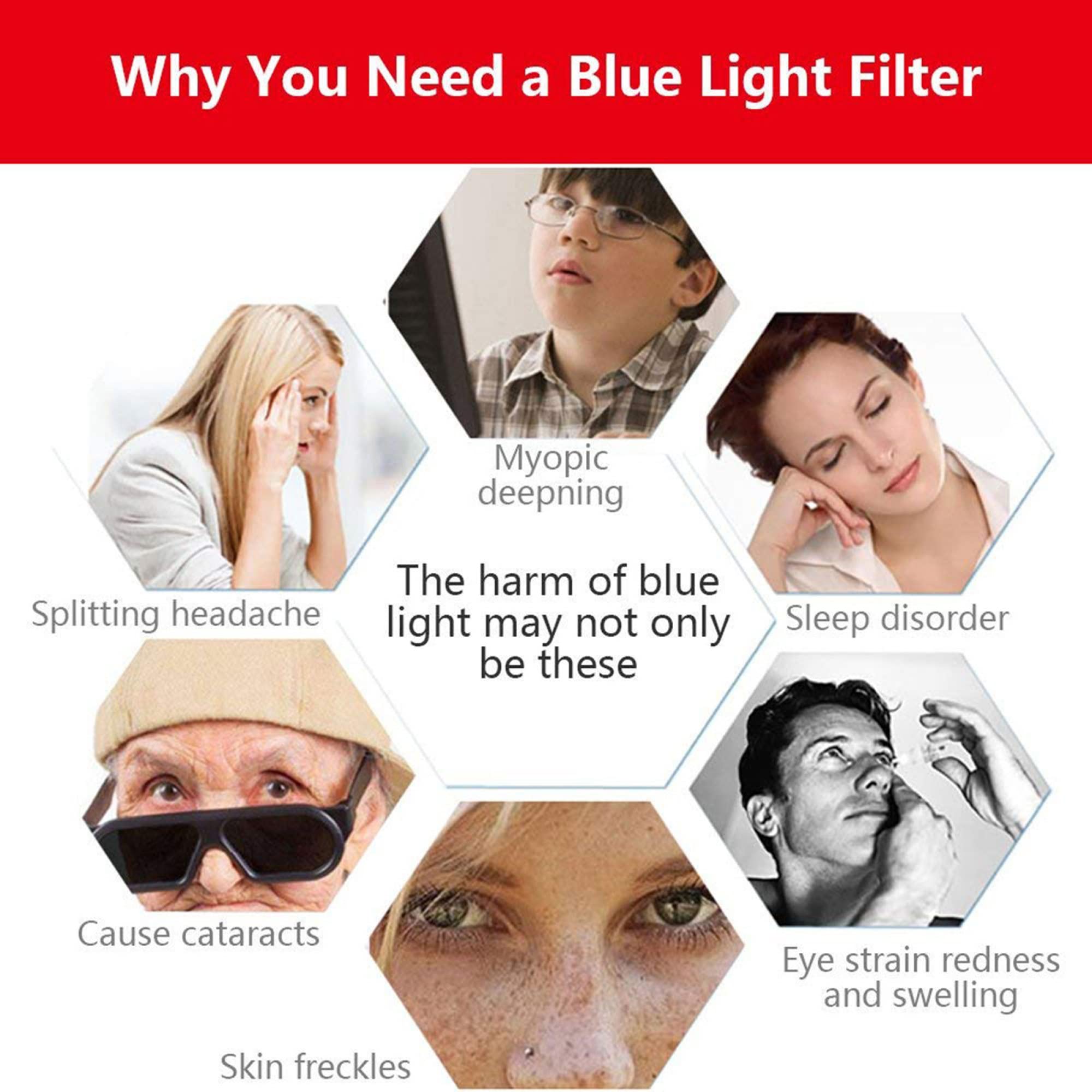 Protectores De Pantalla De TV 32-75 Pulgadas Película De Protección De Ojos Contra La Luz Azul, Película De Filtro Antideslumbrante Para Pantallas Curvas, Alivia La Tensión Ocular / 34in 815x345mm
