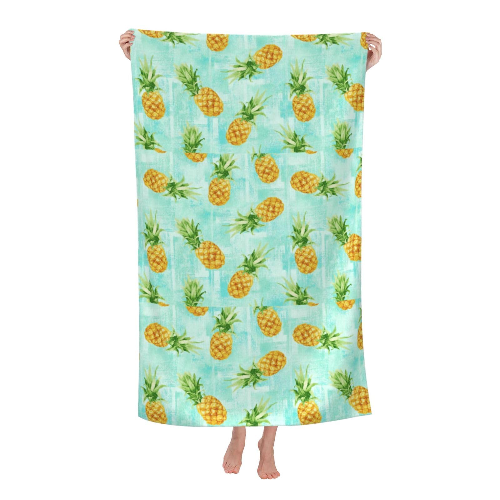 Cbaaghh Green Pineapple. Print Adult Beach Towels,Beach & Pool Towel,Beach Towels,Towels For Camping