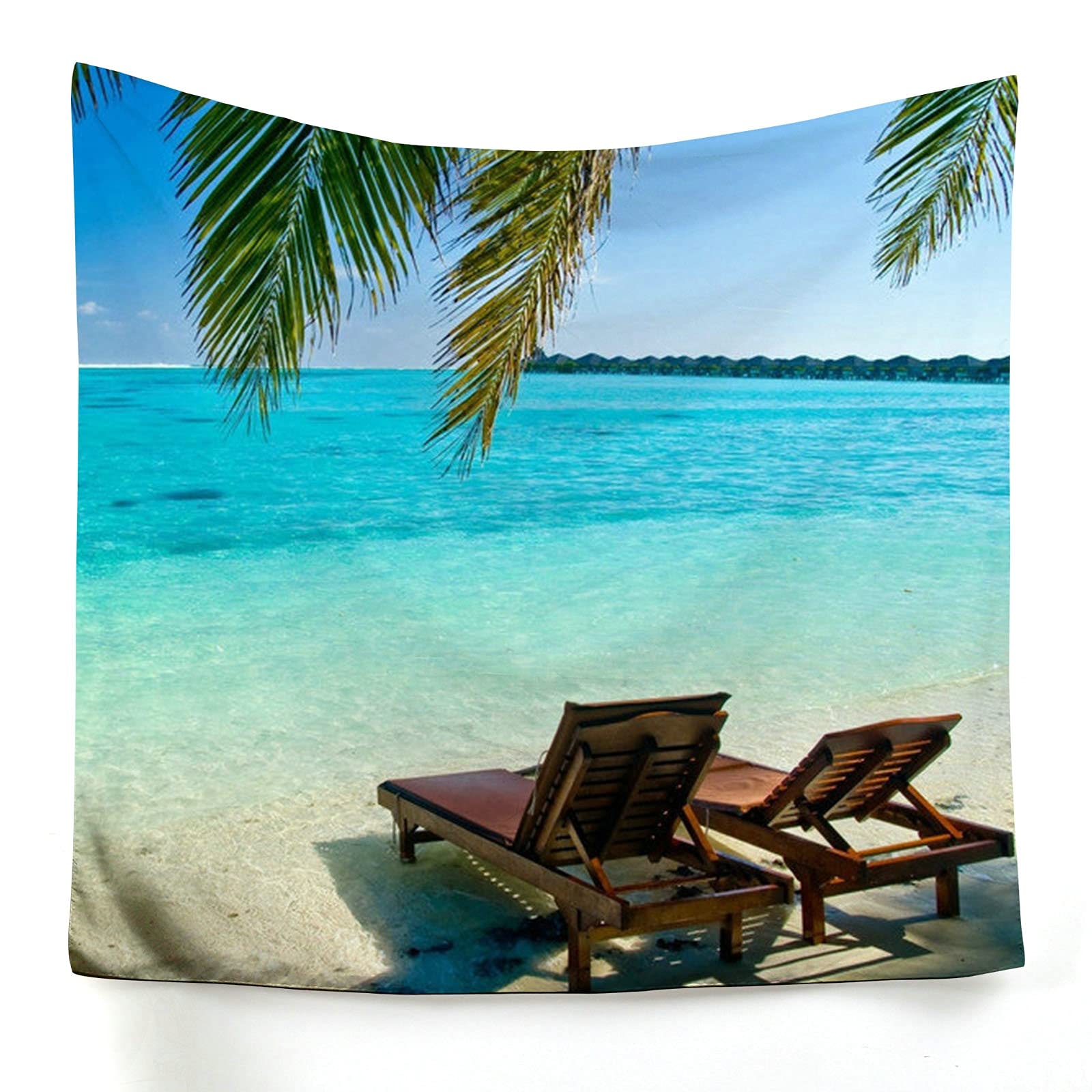 Bishilin Tapiz Pared Tela Azul- 150×100cm, Tapiz Yoga Suelo, Pared de Hogar, Pareo/Toalla de Playa Grande, Sofá