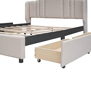 Amazon.com: MhaRt Velvet Queen Storage Bed Frame