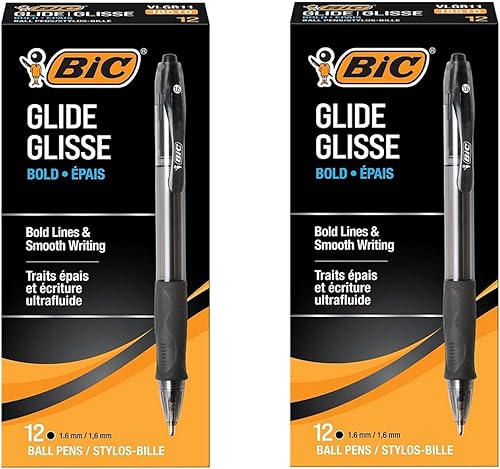 BIC VLGB11BK Velocity Bolígrafo retráctil, tinta negra, 0.063 in, audaz, docena (24) disponible en Yaxa Colombia