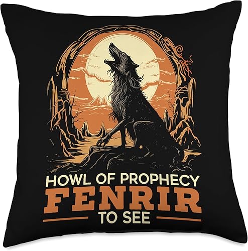 Fenrir Viking Scandinavian Pride Norsemen Odins Wolf - Almohada de 18 x 18 pulgadas, multicolor