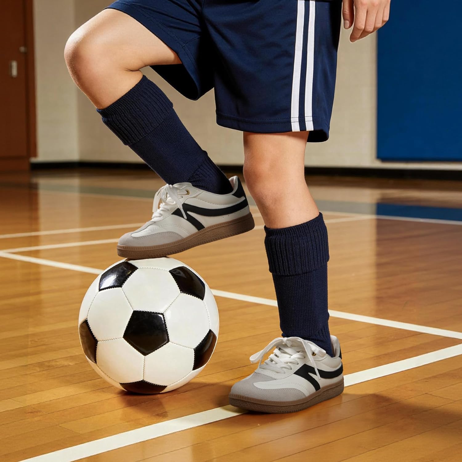 DREAM PAIRS Boys Girls Indoor Soccer Shoes Kids Youth Child Training Football Baseball Tennis Casual Sneakers - Image 2