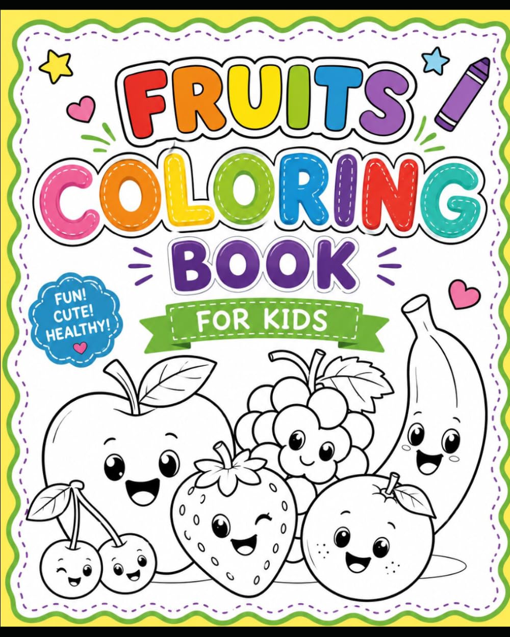 Fruits Coloring Book for Kids