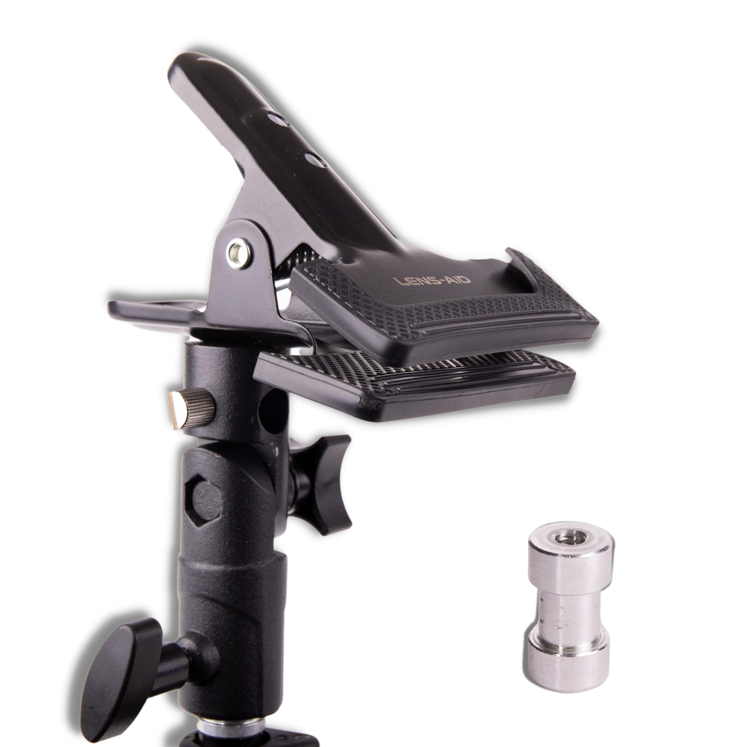 2x Reflektorklemmen Aus Metall – Mit 1/4"-3/8" Stativgewinde, Max. 60 Mm Klemmöffnung – Für Licht, Schirme & Hintergründe