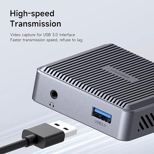 Miniatura 4 de Hagibis Tarjeta de captura de video con salida de bucle 4K, captura HDMI de 60 Fps a USB 3.0 1080P grabación con audio para Switch Xbox PS45