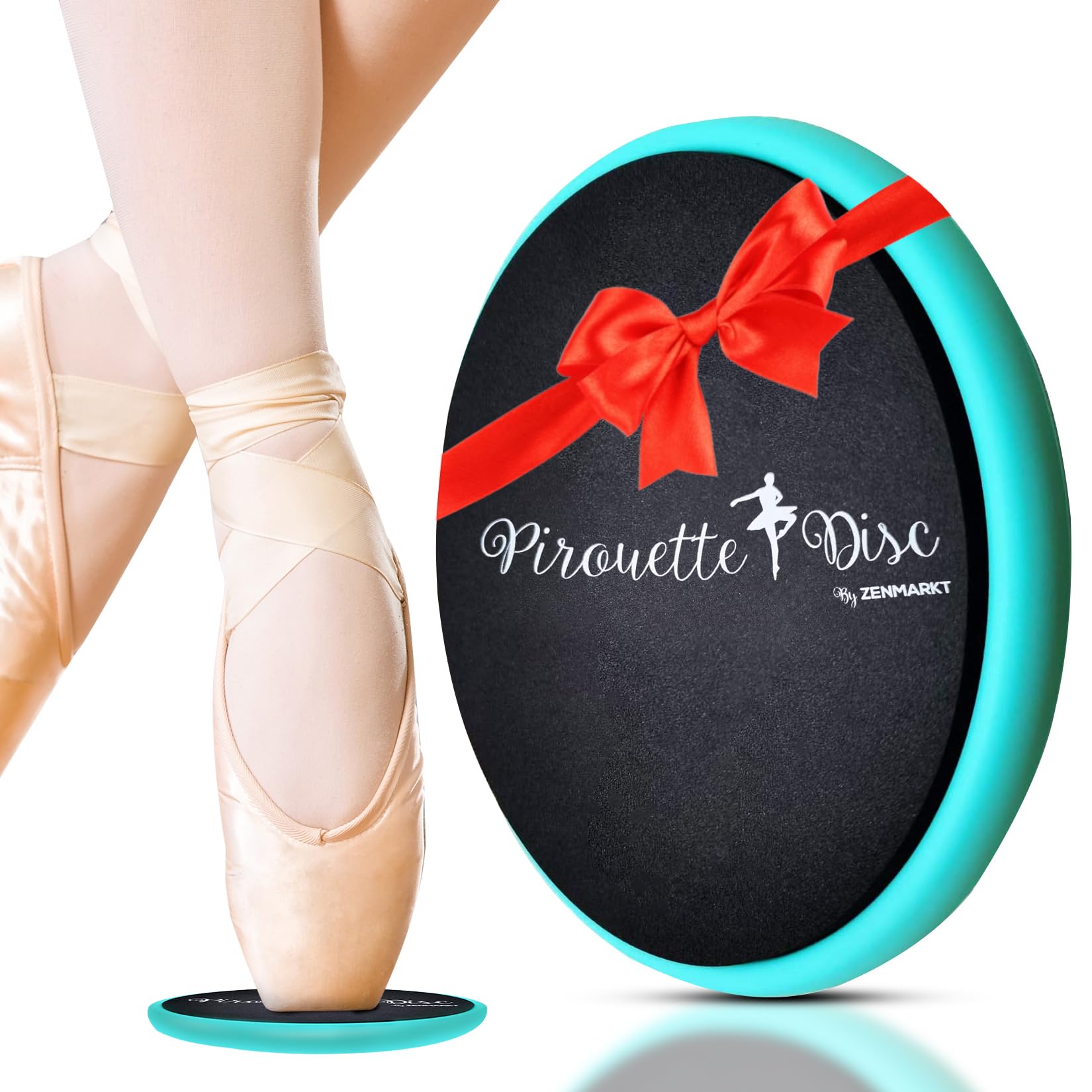 Zenmarkt Ballet Pirouette Disc for Dancers - Portable Turn Disc for Dancing on Releve, Gymnastics and Ice Skaters - for Better Pirouette Technique, Releve, Turns and Dance Spinning (Sky Blue)