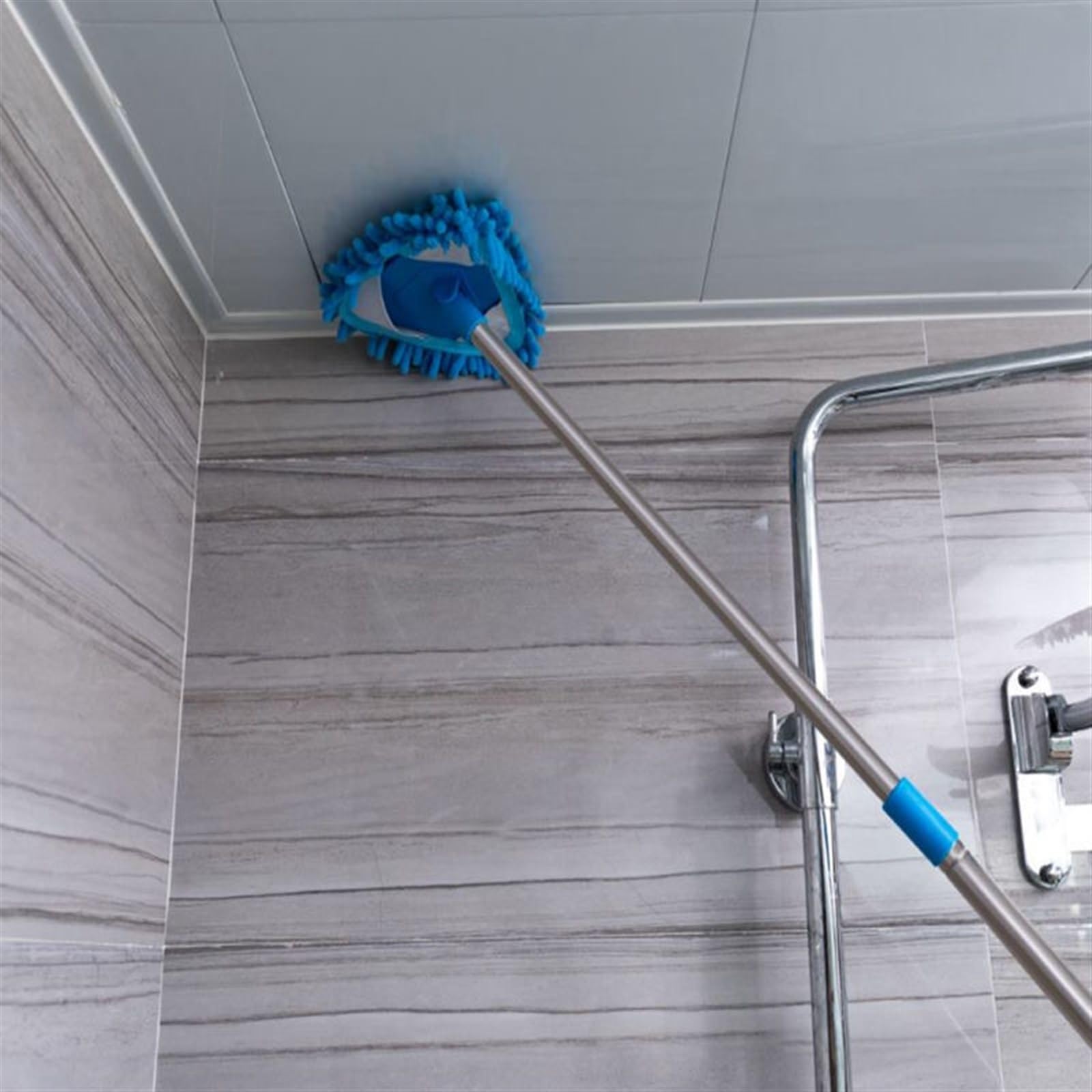 Wischmopp, Haushaltsmopp, einziehbarer dreieckiger Mopp, Kehrwand, Decke, Fliesen, tragbar, für die Haushaltsreinigung, Fenster, Boden, Treppe, Staub, Eckenentferner Learned extensively